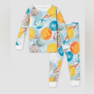 Burt’s Bees Baby Cotton 2-Piece Pajama Set Solar System Space Print Size 2T